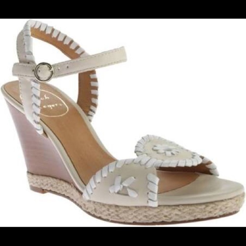 Jack Rogers Clare Rope Wedge Bone